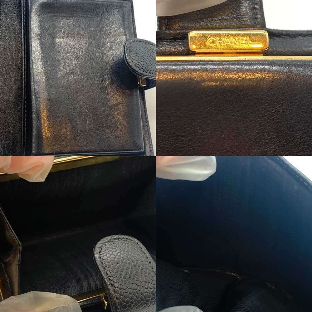 CHANEL Authentic Black Caviar Leather Logo Wallet - Picture 7 of 7